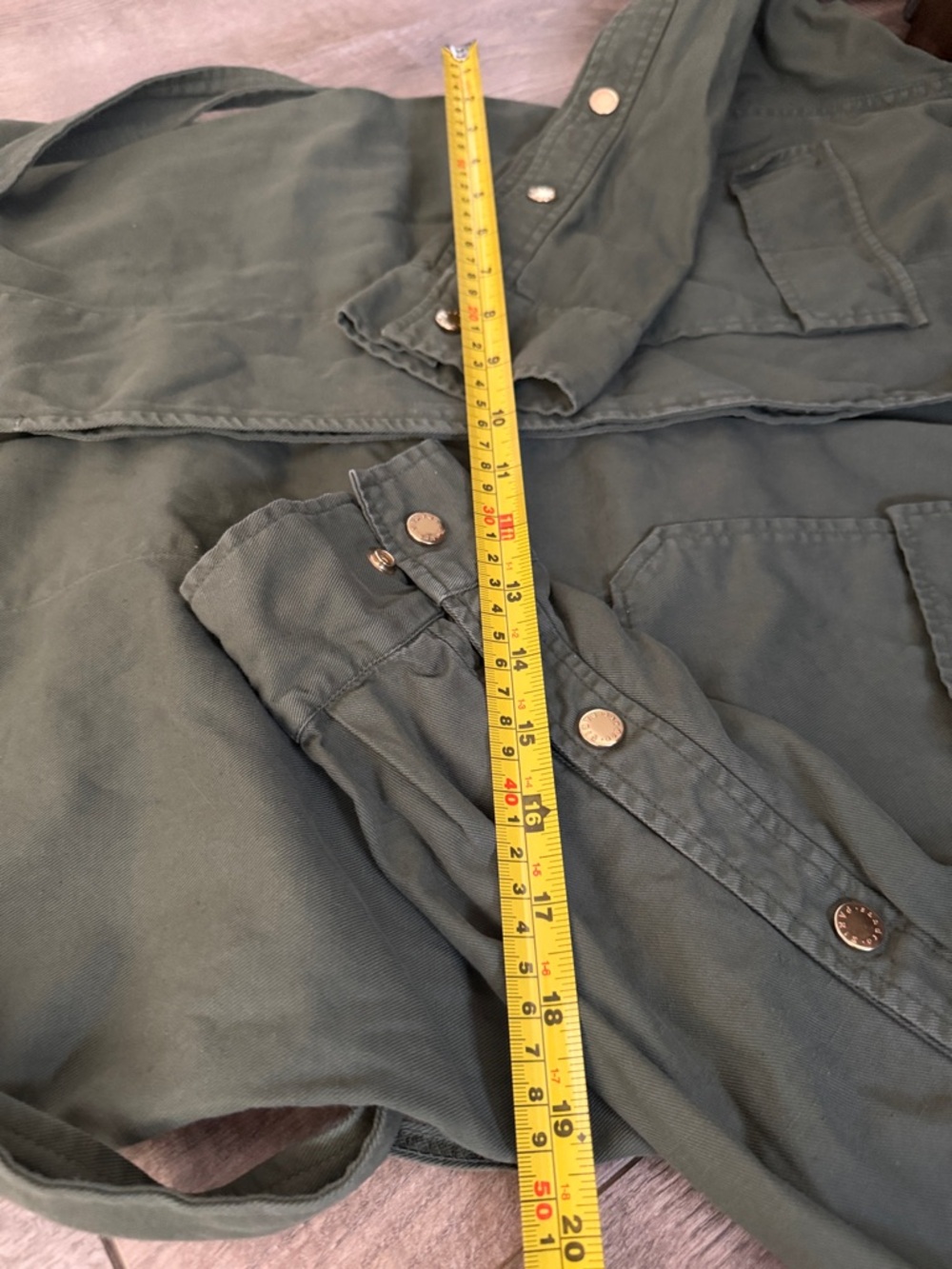 Olive Snap-Front Utility Jacket - Picture 5 of 6